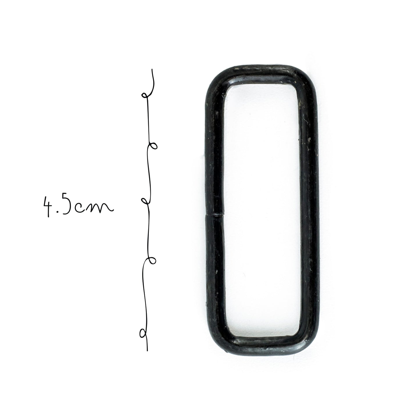 Eslabon Rectangular Metal 1.7x4.5cm Negro