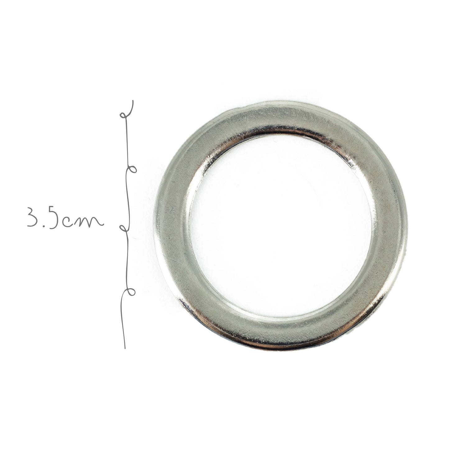 Argolla Metal Plana 3.5cm Niquel