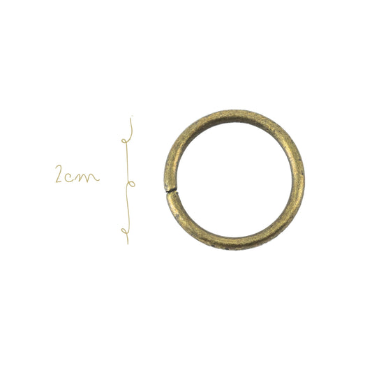 Argolla Metal 2cm Oro Viejo