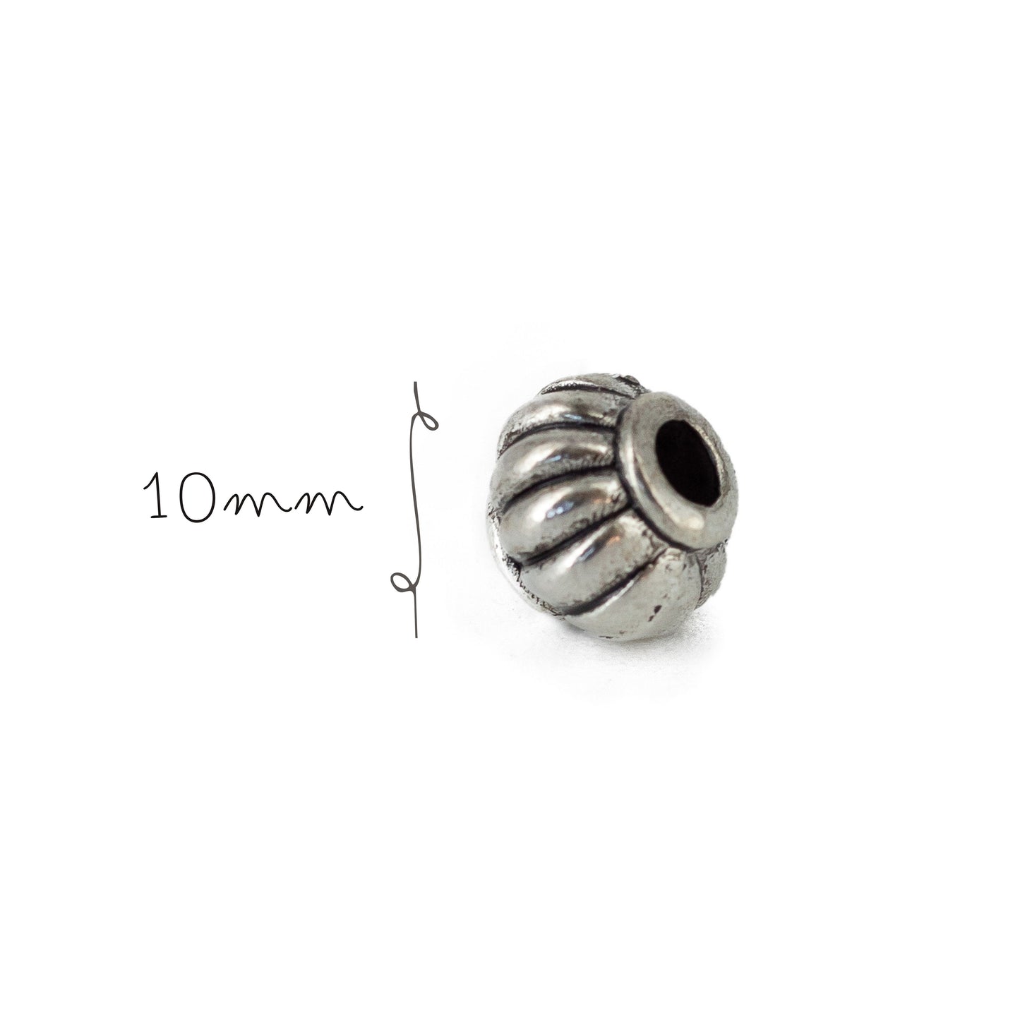 Abalorio Esfera 10mm Plata