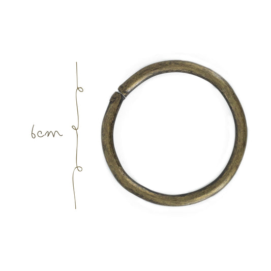 Argolla Metal 6cm Oro Viejo