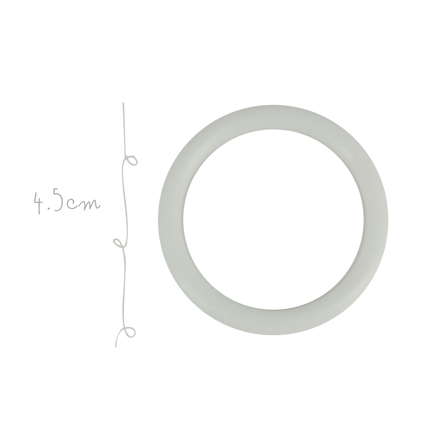 Argolla Plastico 4.5cm Blanco
