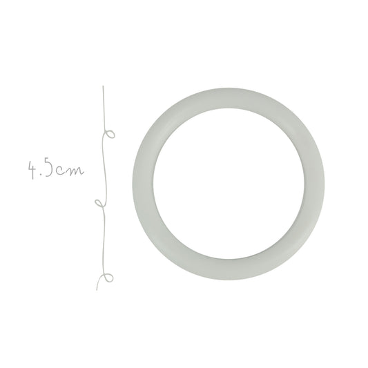 Argolla Plastico 4.5cm Blanco