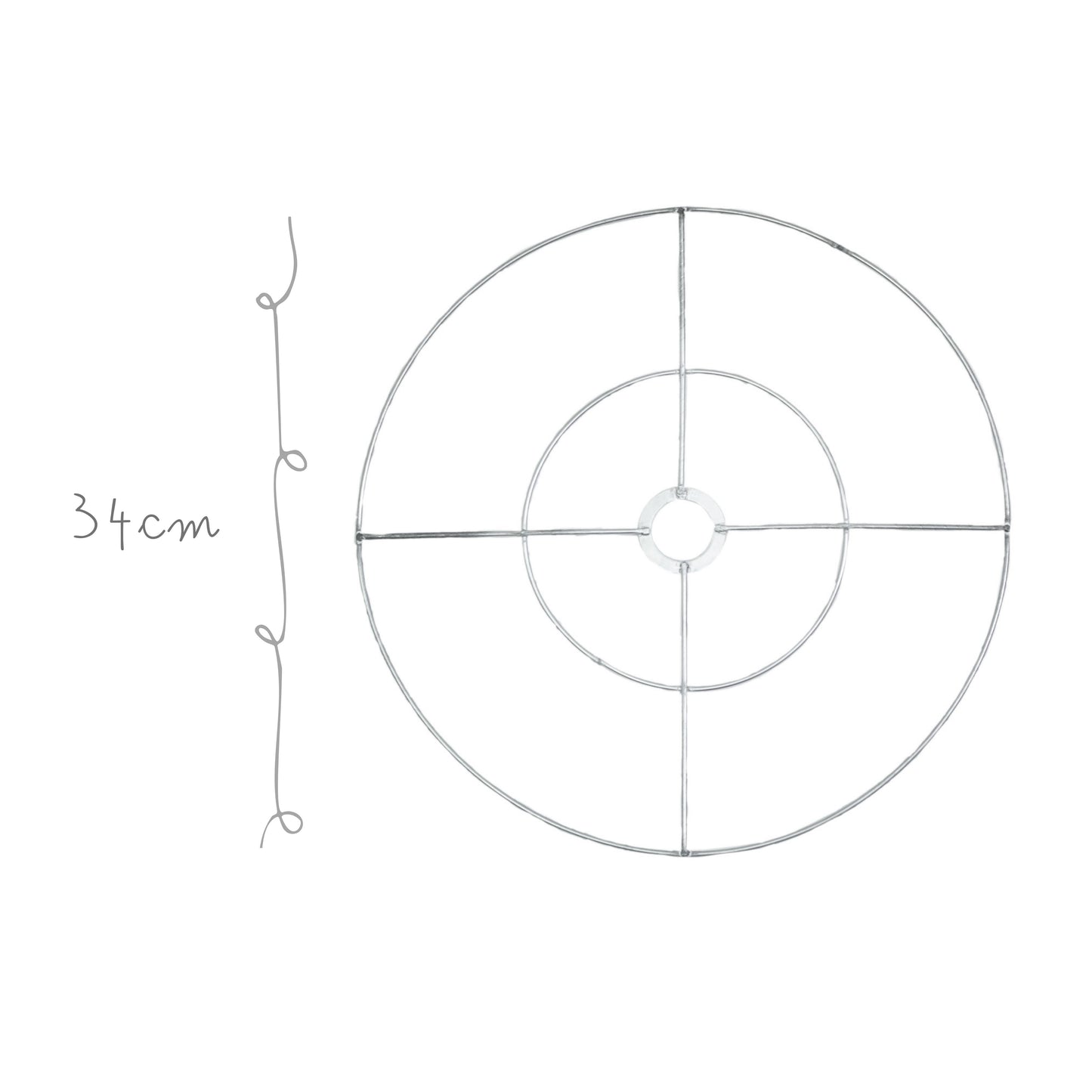 Base de Metal Lampara Doble 34cm