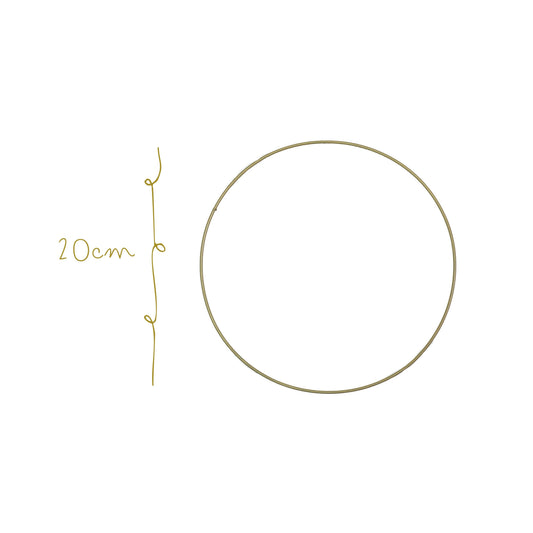 Aro Pintado de Metal 20cm Oro