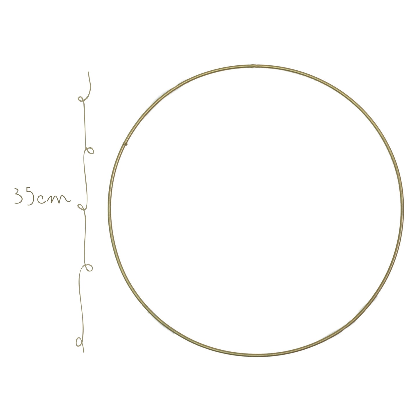 Aro Pintado de Metal 35cm Oro