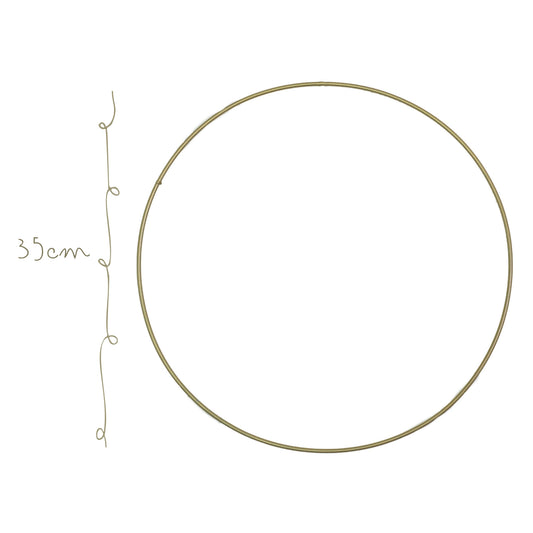 Aro Pintado de Metal 35cm Oro
