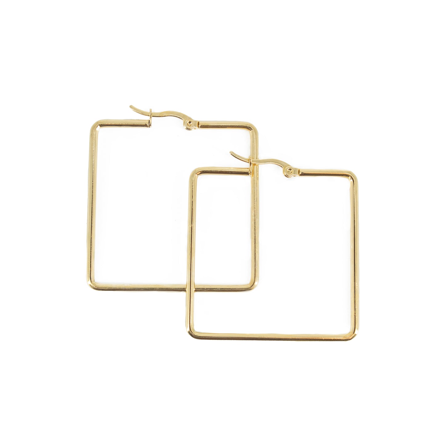 Aretes Cuadro Liso 4cm
