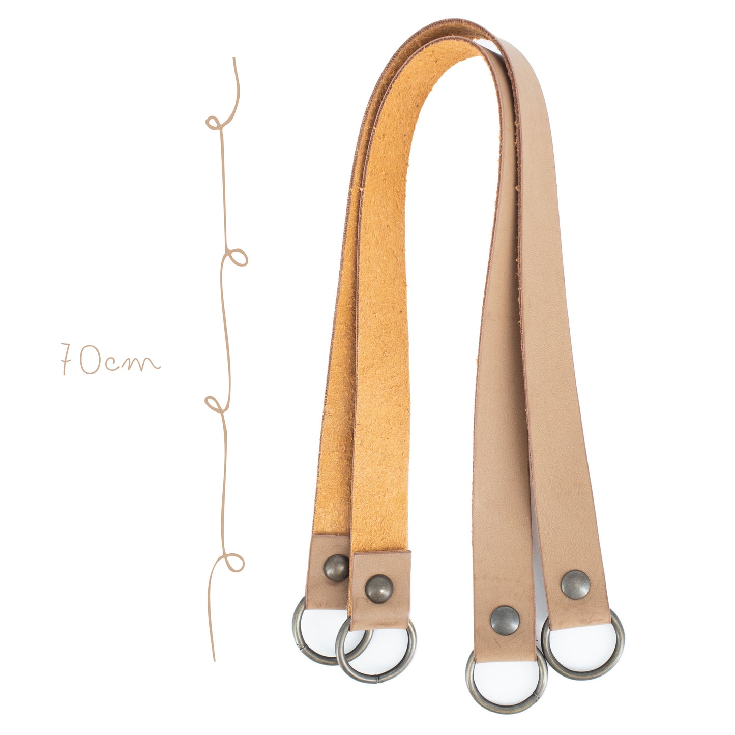 Asa 70cm Imit piel c/argolla Arena