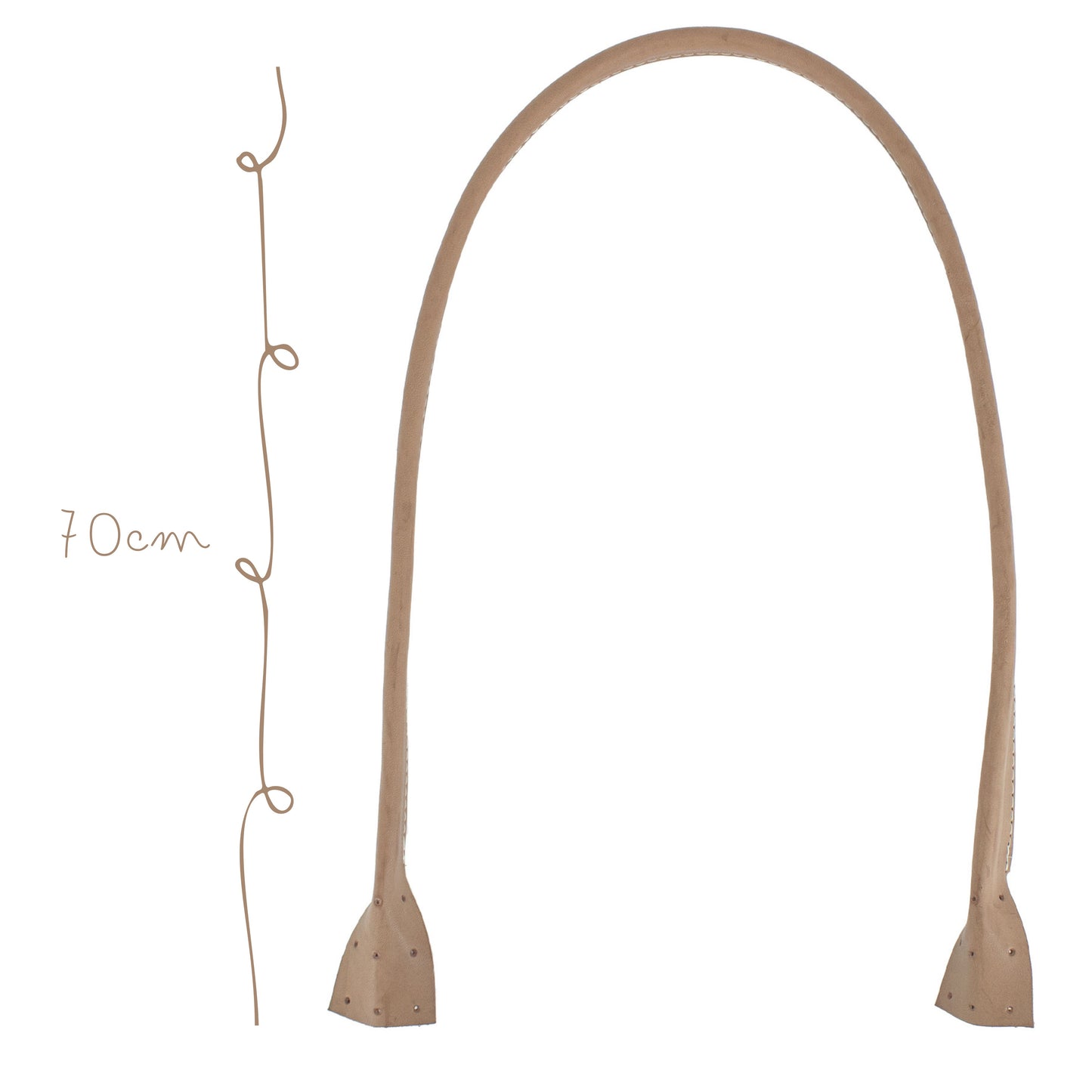 Asa con piola cosida 70cm Arena