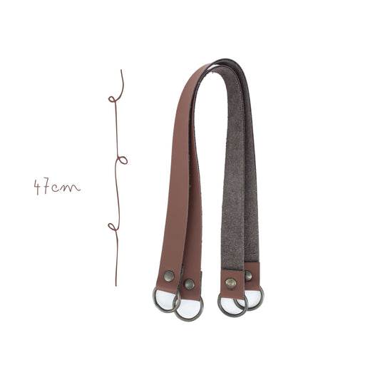 Asa 47cm Imit piel c/argolla Cafe