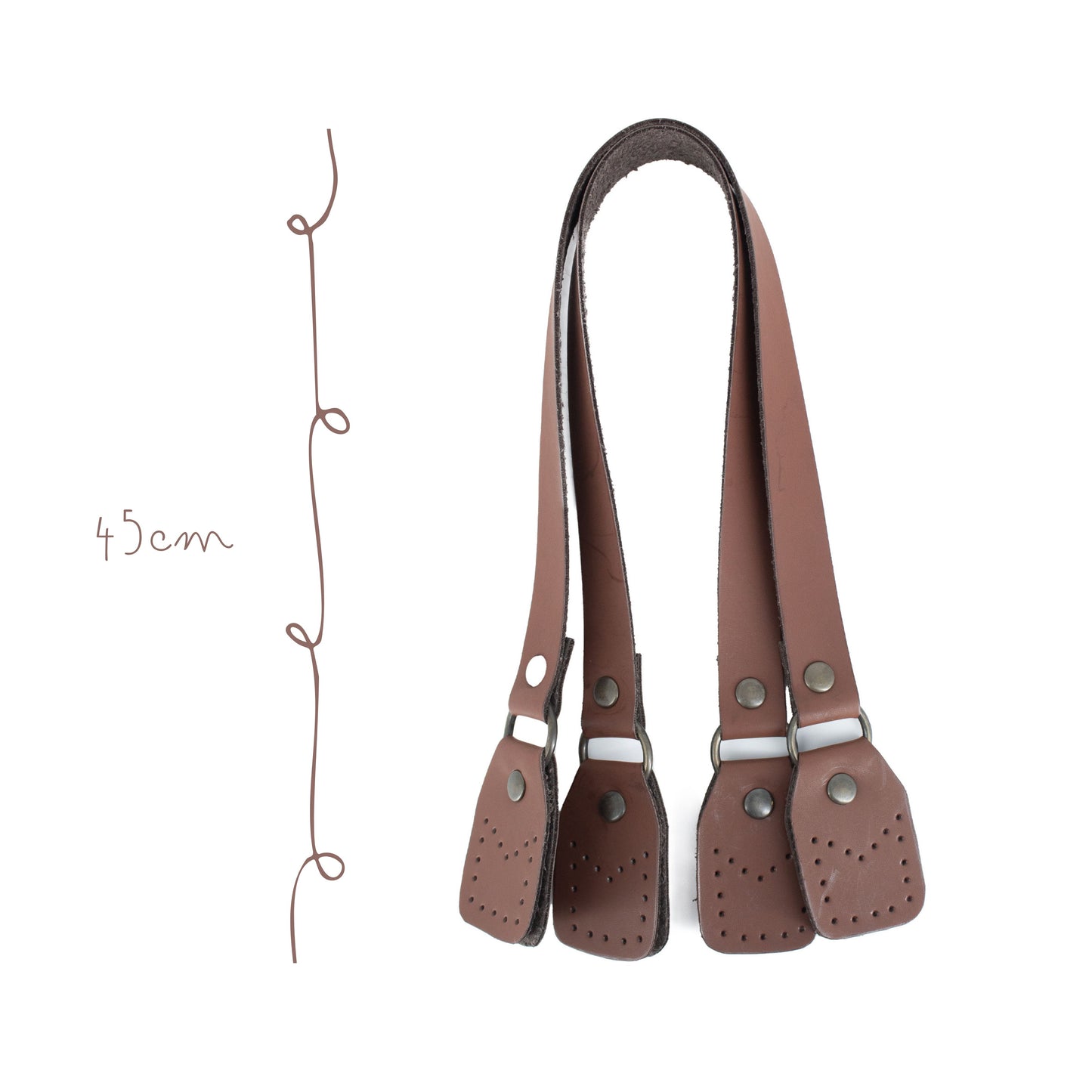Asa bolsa 45cm Imit p/coser Cafe
