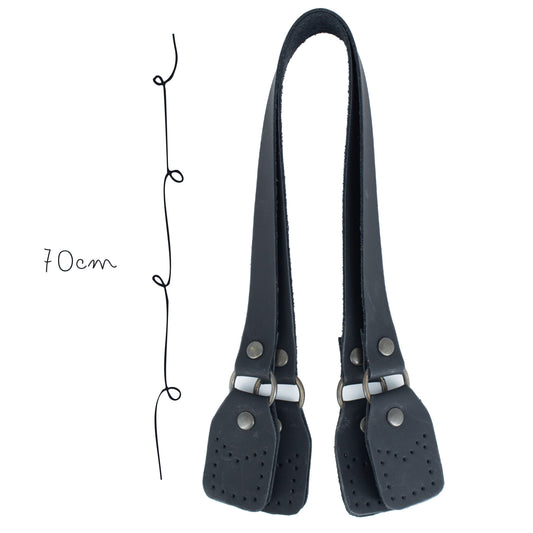 Asa bolsa 70cm Imit p/coser Negro