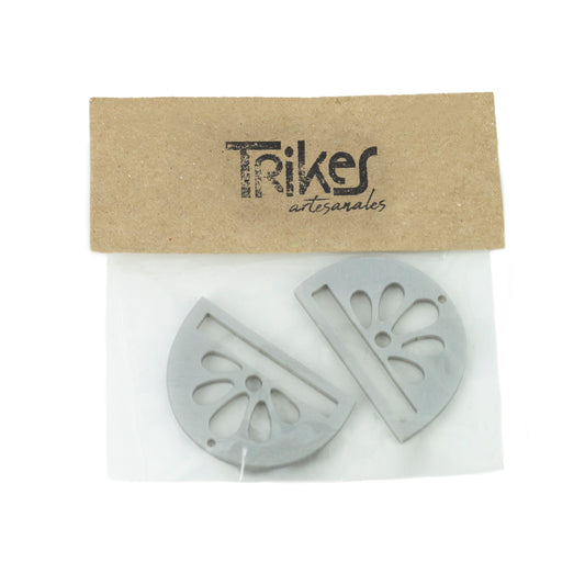 Base Para Arete Gris Plata Mandala