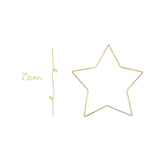 Estrella de Metal Dorada 25cm Chica