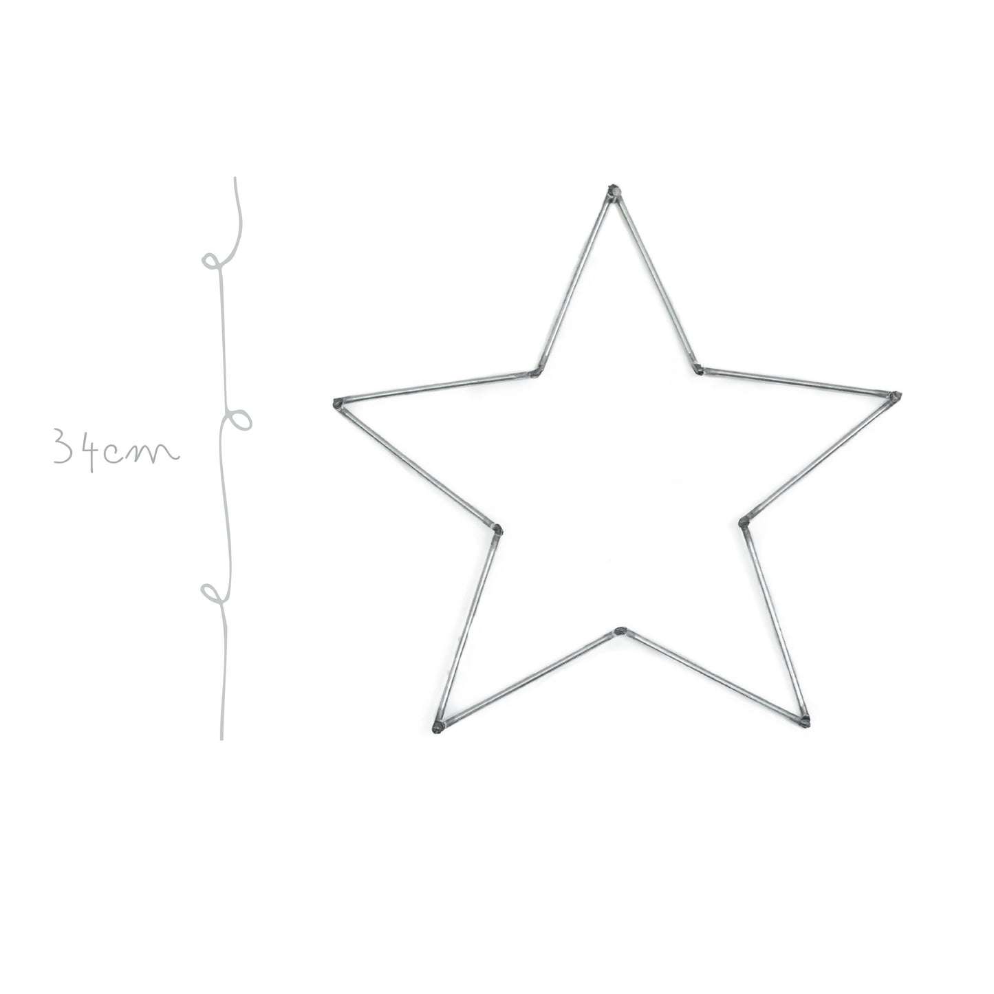 Estrella de Metal 34cm Mediana