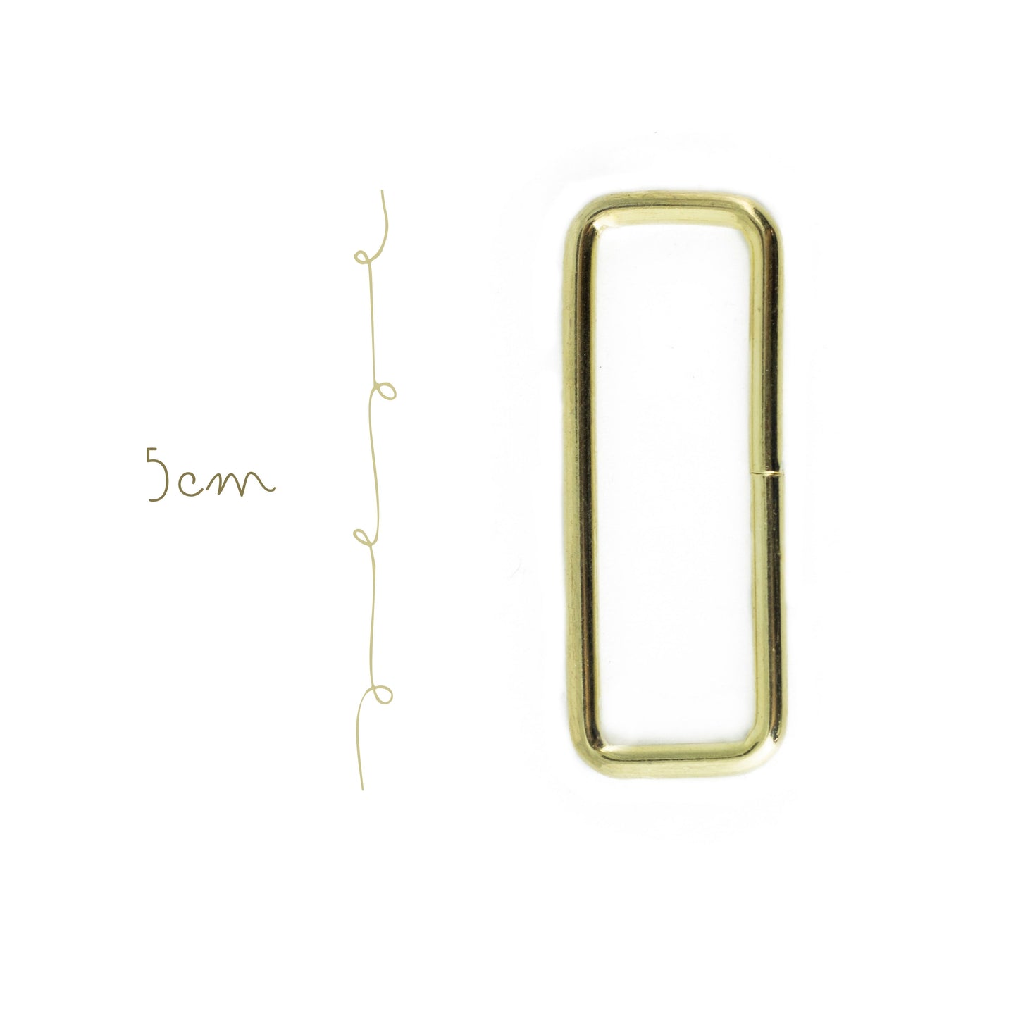Eslabon Rectangular Metal 1.7x4.5cm Dorado