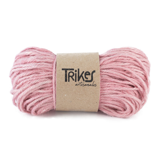Yute Teñido 4mm 150gr Rosa bebe
