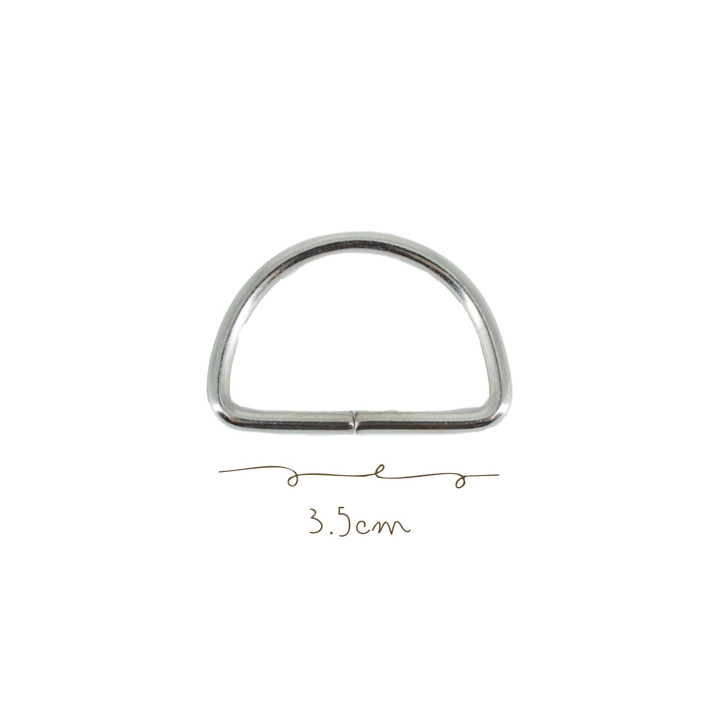 Argolla Medio Círculo Metal 3.5cm Niquel