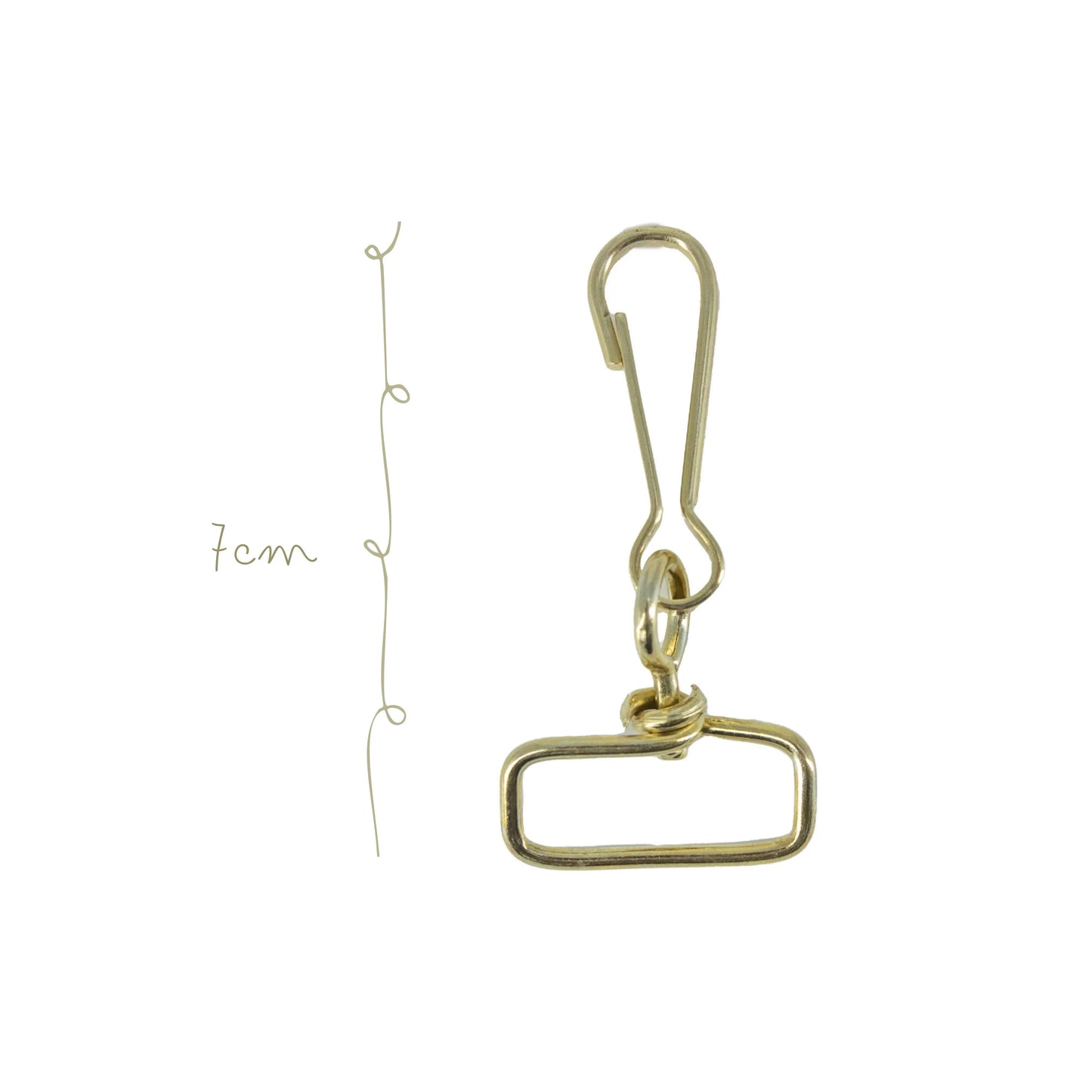 Bandola chica c/cuadrado 1cm Dorado