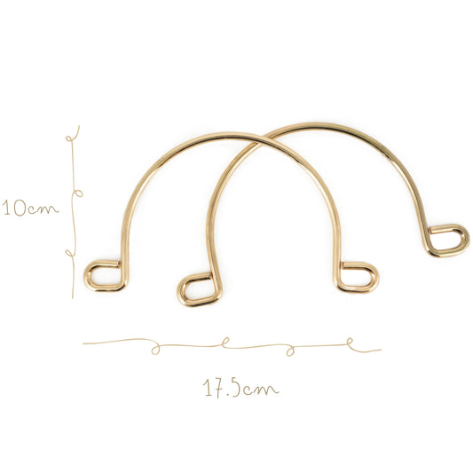 Asas Metal Media Luna Lisa 10x17.5cm Oro