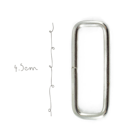 Eslabon Rectangular Metal 1.7x4.5cm Niquel