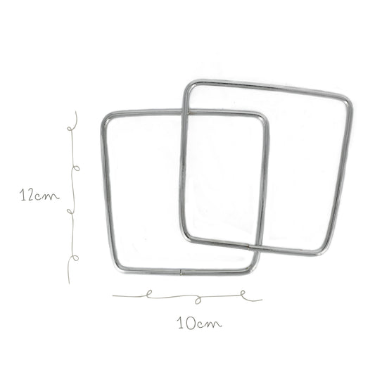 Asas Metal Trapecio 12x12cm Niquel