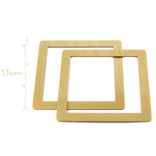 Asas Acrilico Cuadrada 19x19cm Oro