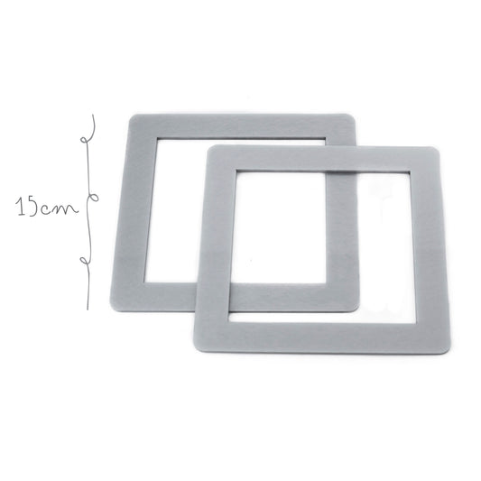 Asas Acrilico Cuadradas 15x15cm Plata