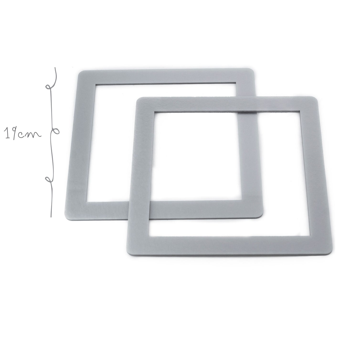 Asas Acrilico Cuadrada 19x19cm Plata