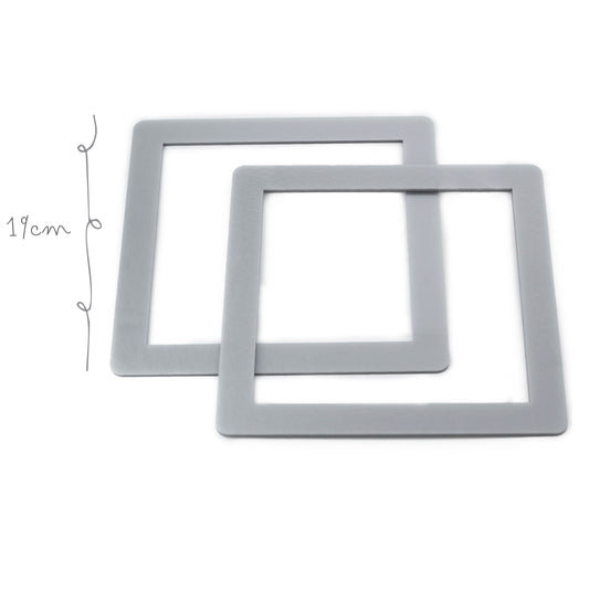 Asas Acrilico Cuadrada 19x19cm Plata