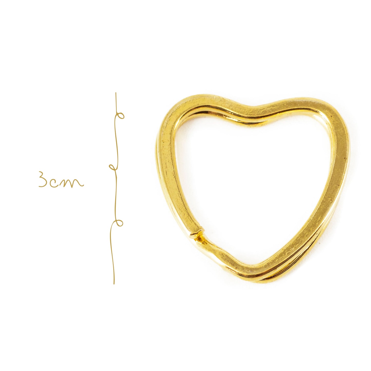 Argolla Llavero en Corazón Oro amarillo