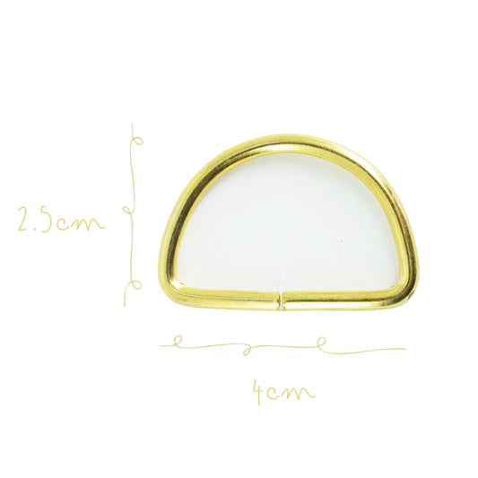 Argolla Medio Círculo Metal 3.5cm Dorado