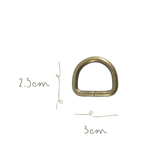 Argolla Medio Círculo 3 X 2.5cm Oro Viejo