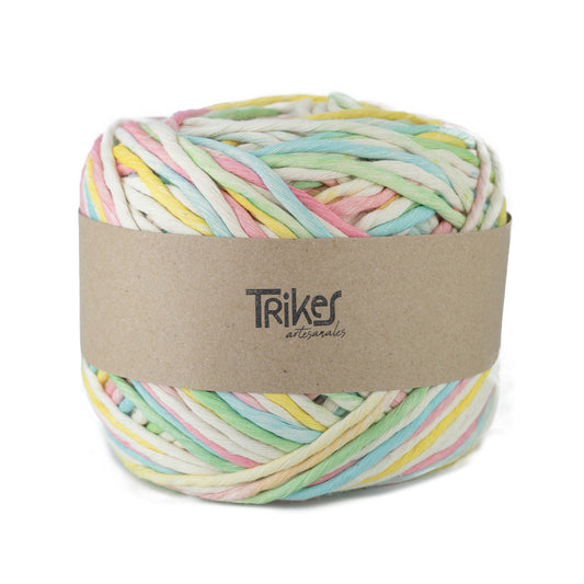 Hilaza Teñida 4mm Arcoiris Bombon