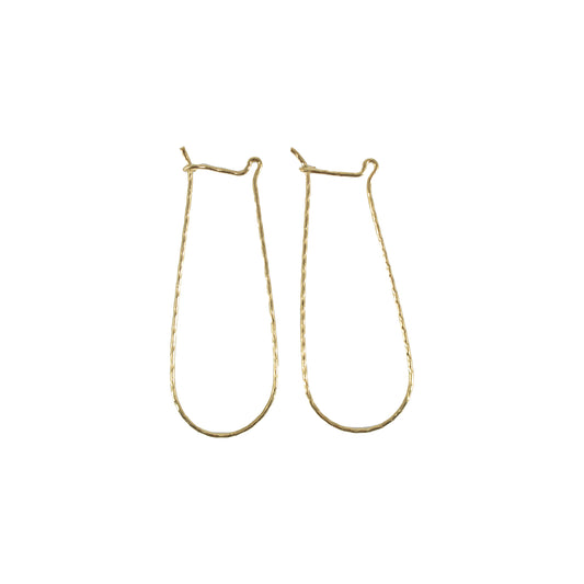 Aretes chapa 14k Gota 5cm