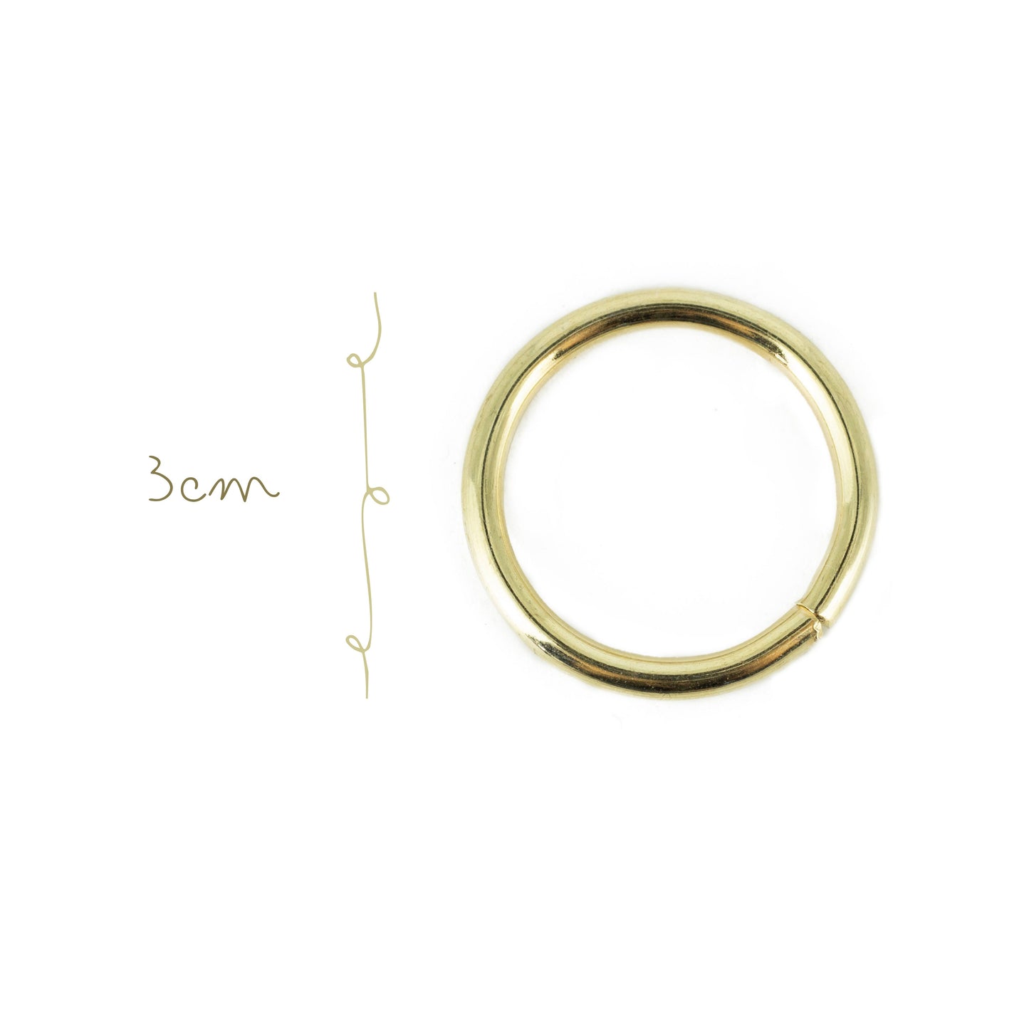 Argolla Metal 3cm Dorada