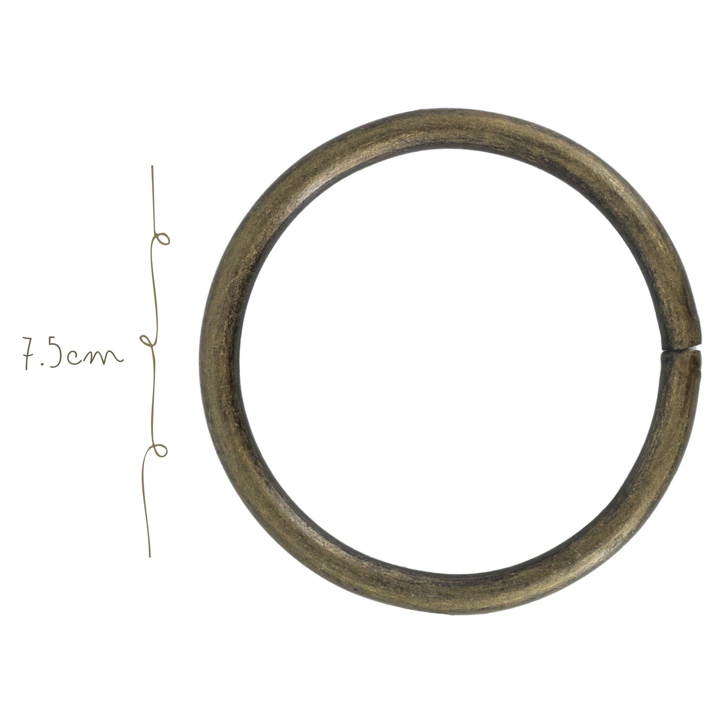 Argolla Metal 7.5cm Oro Viejo