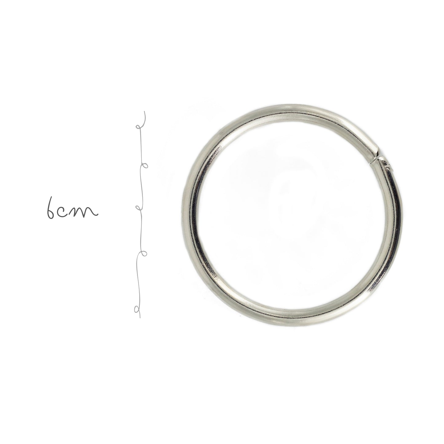 Argolla Metal 6cm Niquel
