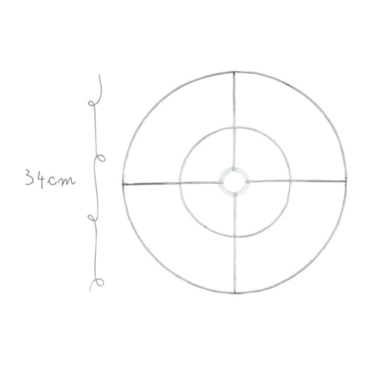 Base de Metal Lampara Doble 34cm
