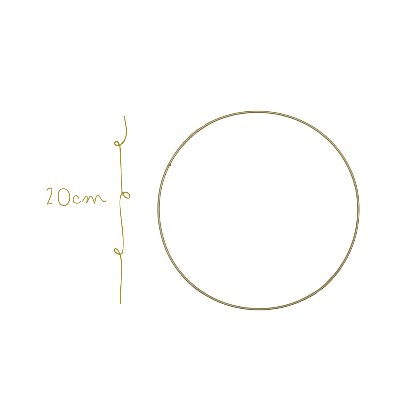 Aro Pintado de Metal 20cm Oro