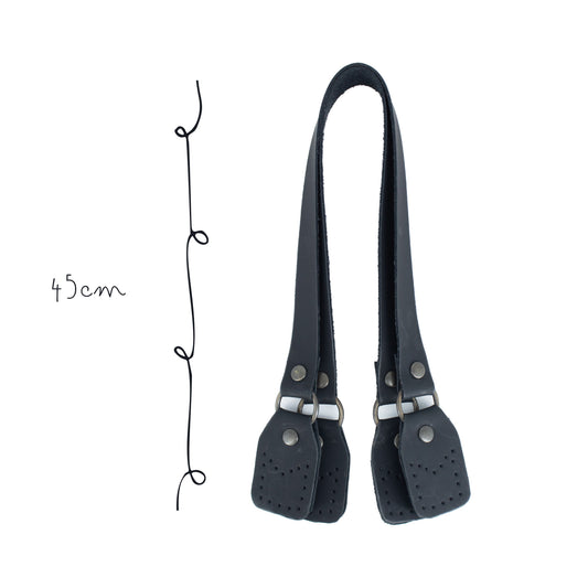 Asa bolsa 45cm Imit p/coser Negro