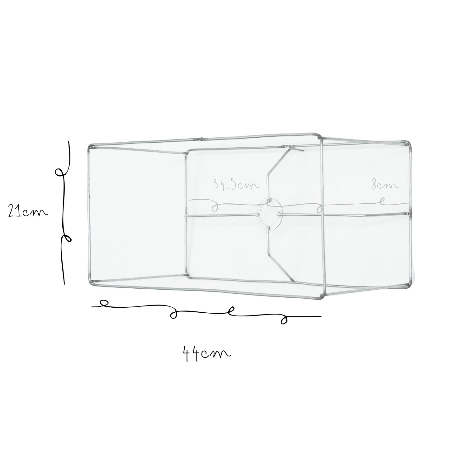 Base de Metal Rectangular 22x24x43cm Calibre 8 Grueso