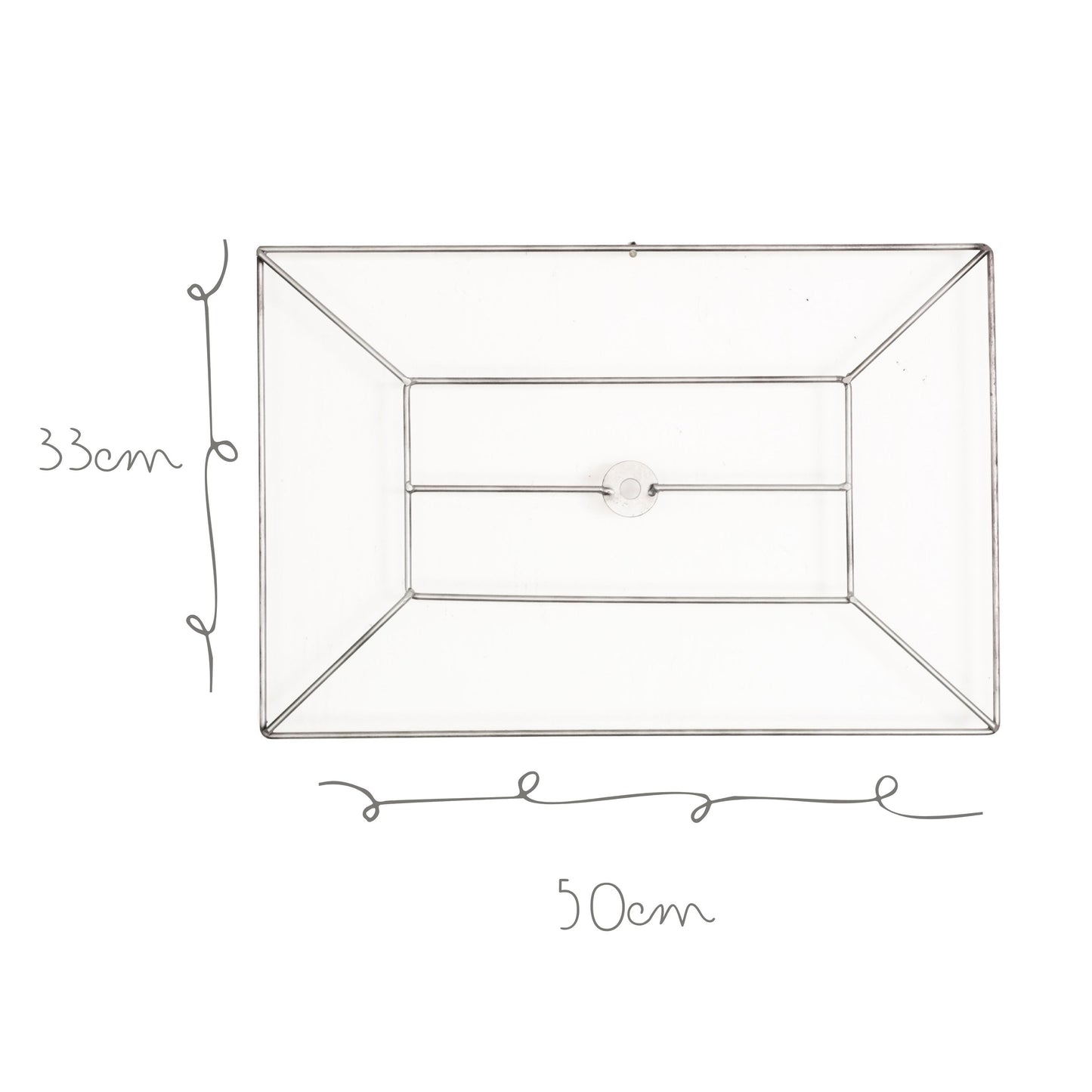 Base Lampara Rectangular 50x33cm Natural