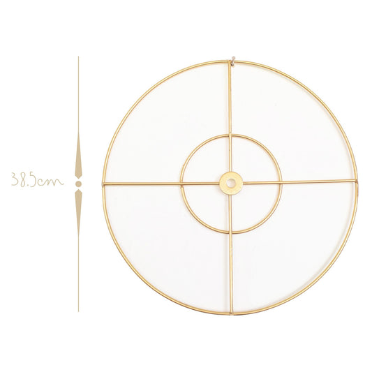 Base de Metal Lampara Dorada Doble 38cm