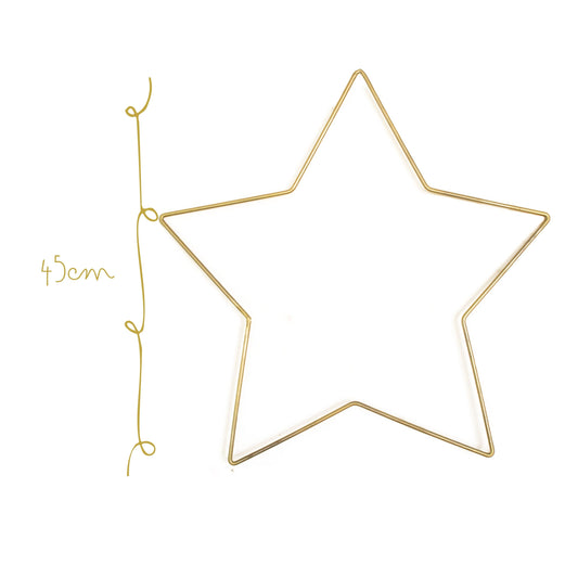 Estrella de Metal Dorada 45cm Grande