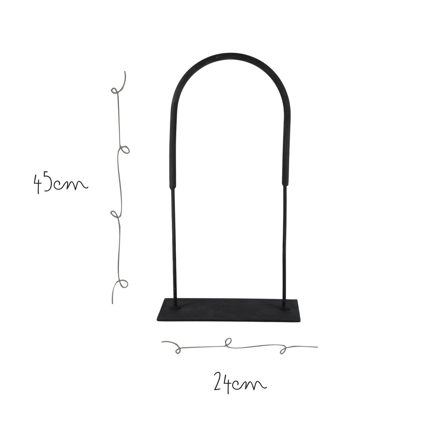 Base herradura negra 45cm