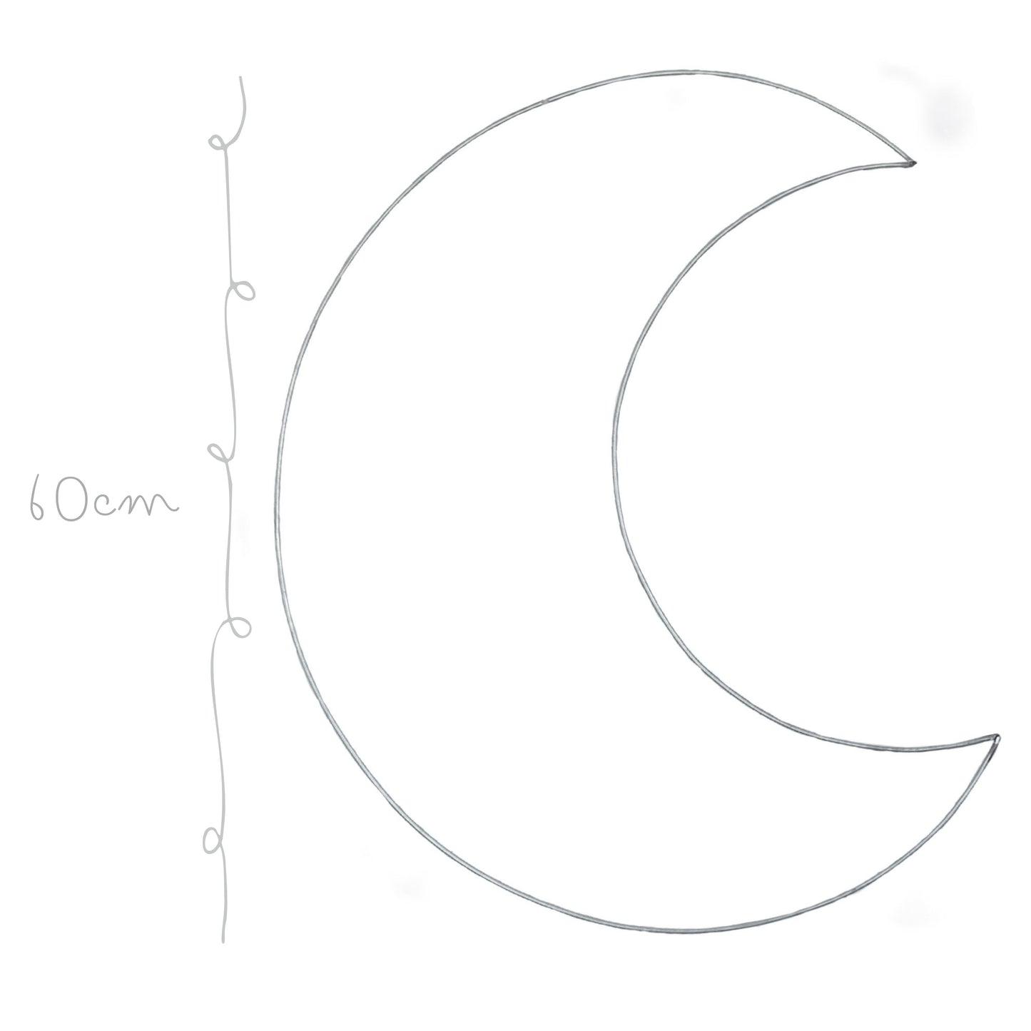 Luna de Metal Grande 60cm Calibre 8 Grueso