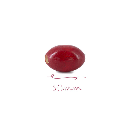 Cuenta de Madera 20mm Rojo