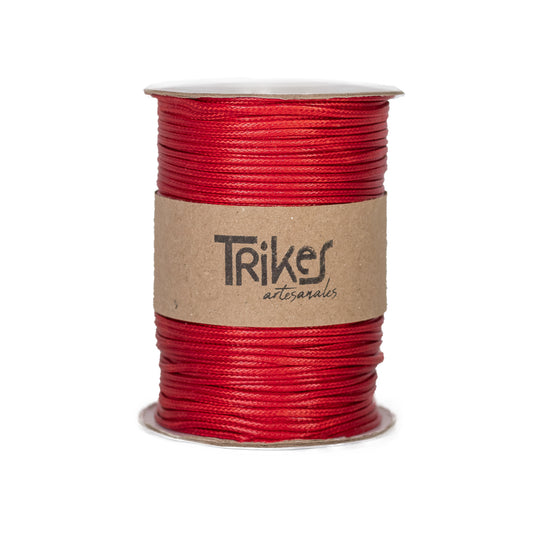 Cordon Encerado Fino 1.5mm Rojo